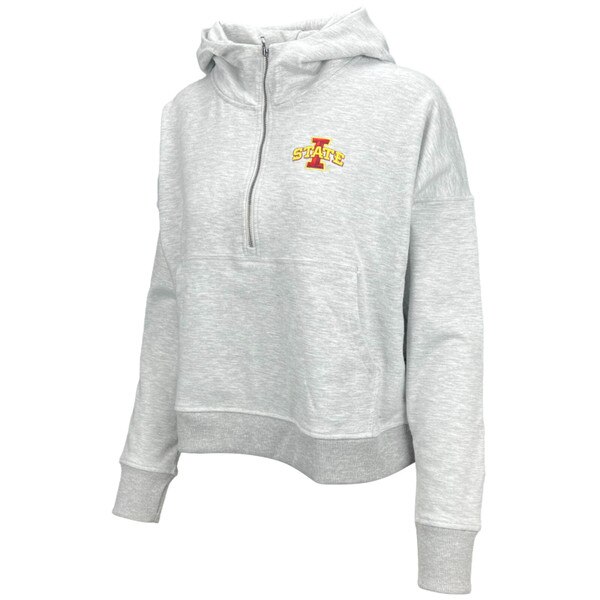 Authentic Brand Women's I-State Gray Half-Zip Hoodie